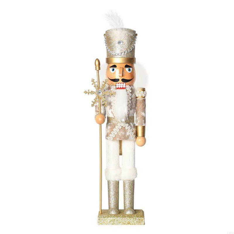 Nutcracker Figurine - L9nb adorno escritorio Cascanueces madera para