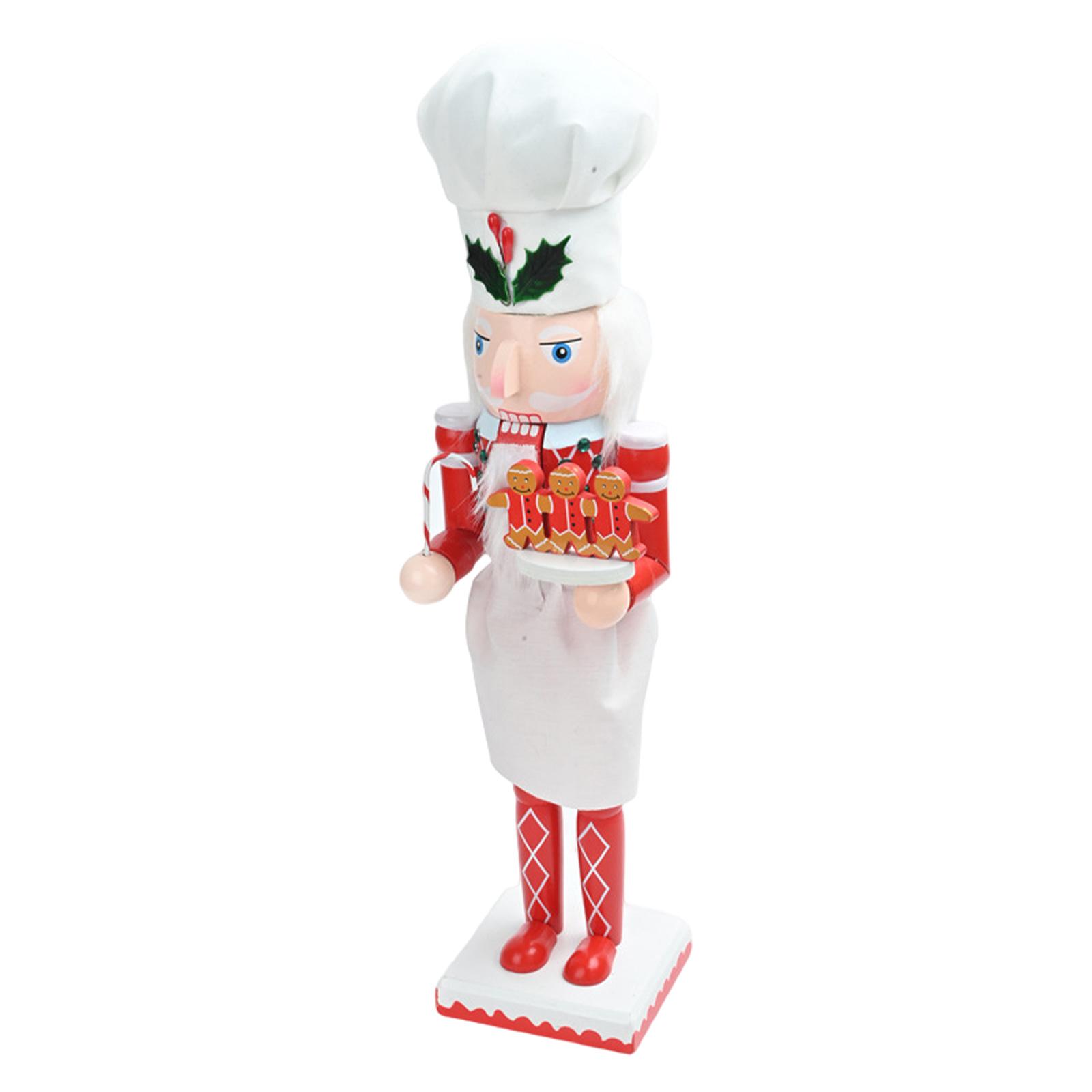 Nutcracker Figurine - Figura de madera de cascanueces navideño,