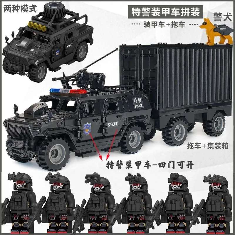 Lego Set Technic - Figuras de acción SWAT, vehículos blindados,
