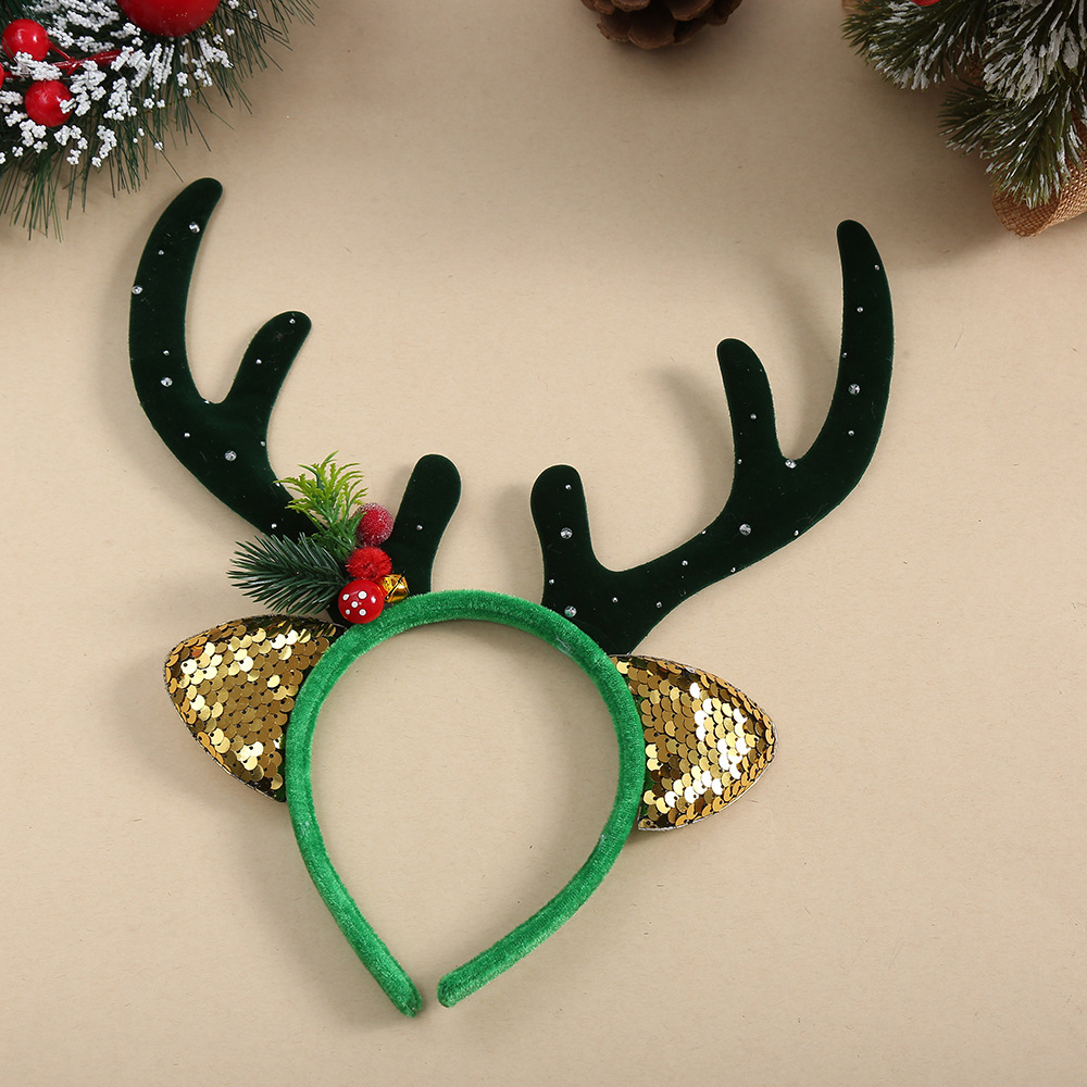 1 unidad: diadema navideña con - Reindeer Antlers Headband reseña y precio