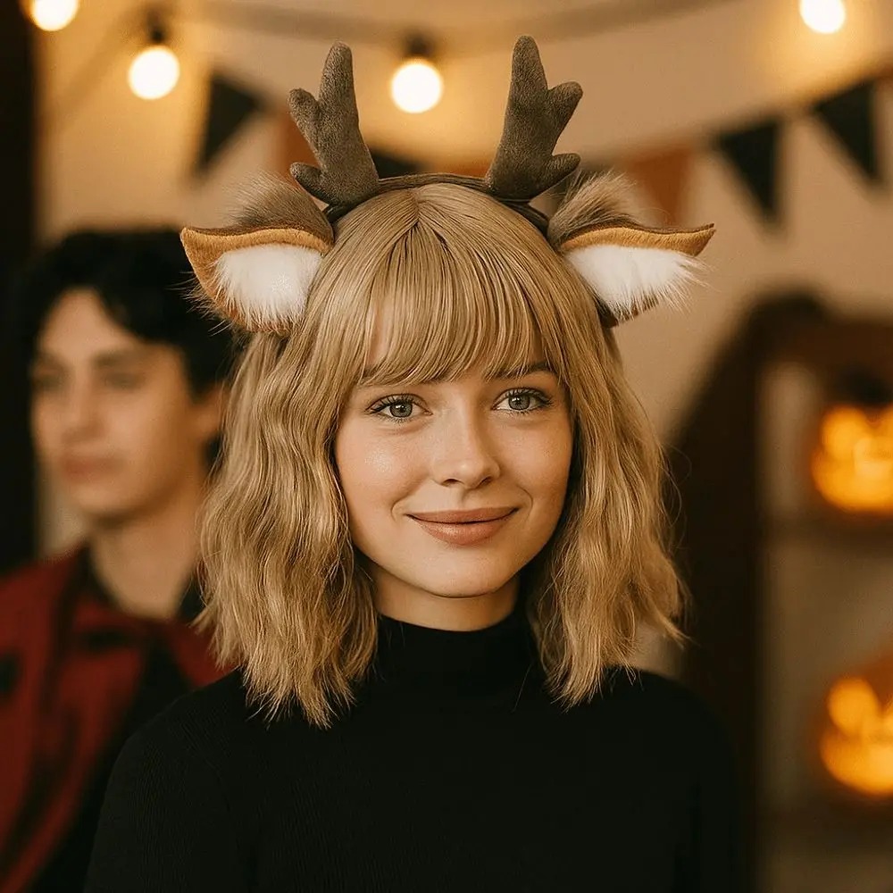 Diadema con orejas de ciervo y - Reindeer Antlers Headband reseña y precio